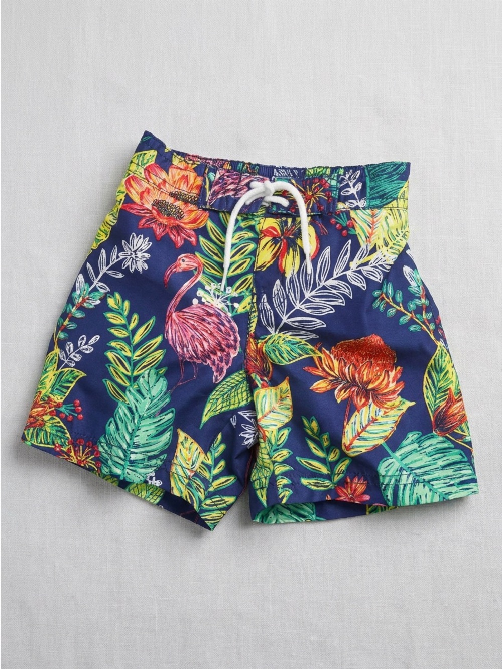 JANIE AND JACK 6-12 months Floral Navy Swim Shorts (like new, worn once)